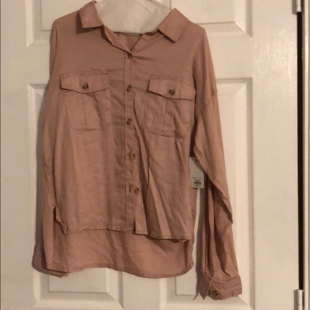 Dusty rose button up